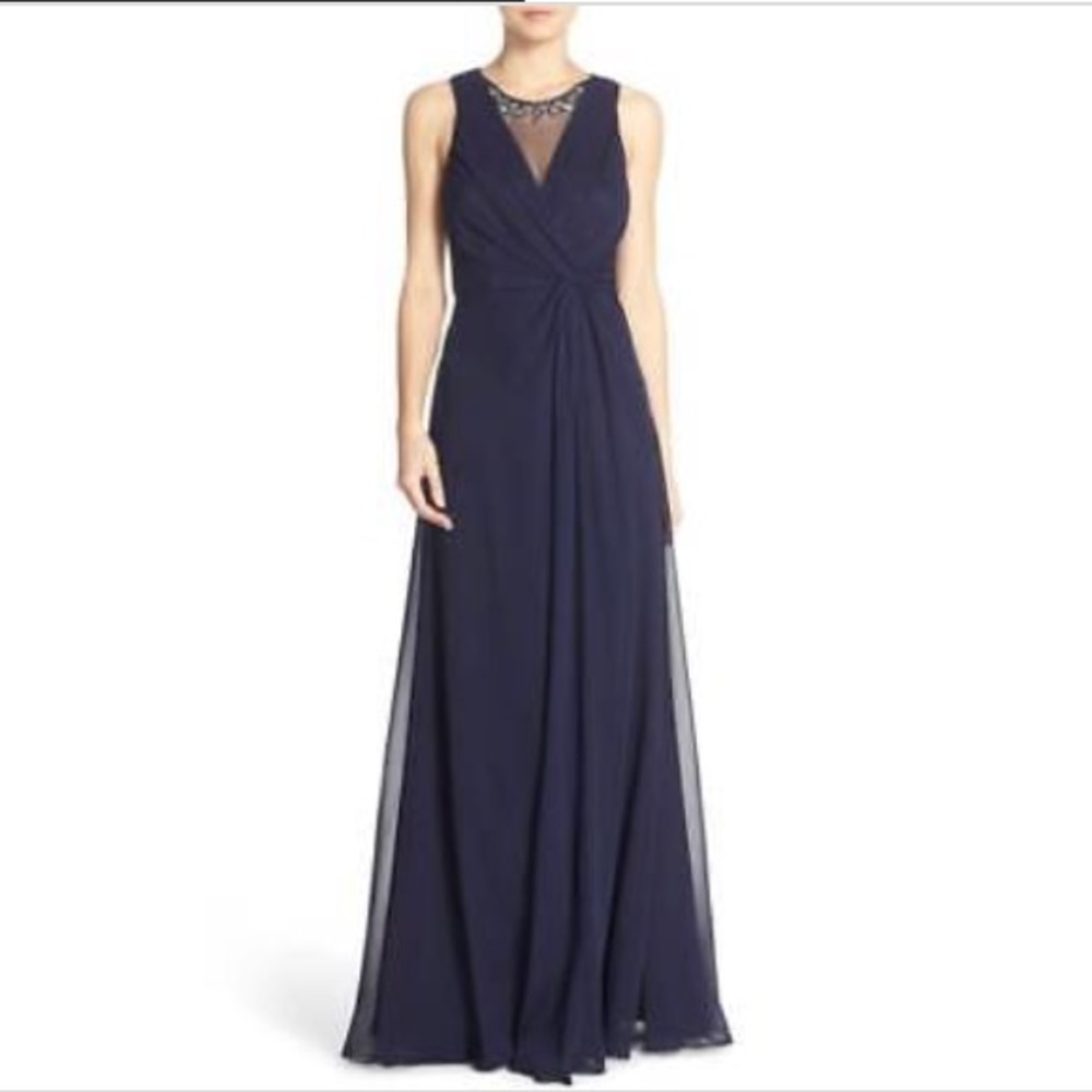 Eliza J navy blue gown